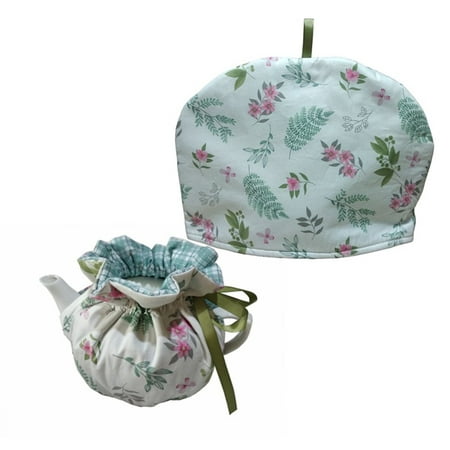 

HLONK Cotton Vintage Floral Teapots Dust Cover Tea Cosy Kettle Cover Insulation And Keep Warm For Home