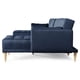 thumbnail image 4 of Sala Modular Doble Chaise Makora Boyd con Memory Foam y Respaldo Ajustable Lino Azul, 4 of 8