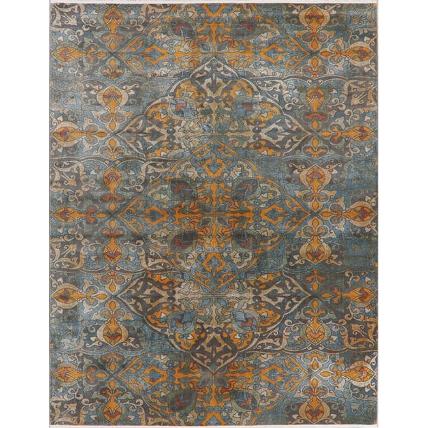 Traditional Distressed Area Rug 8x10 Faded Turkish Oriental Carpet