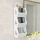 thumbnail image 5 of Organizador de estantería de baño montado en la pared de tres capas | Estantería impermeable de PVC - Ahorro de espacio | Blanco | 45x10x12cm | Para baño, lavandería, salón | Solución de, 5 of 6