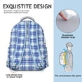 thumbnail image 5 of Waterproof School Backpack with Plaid Print - Ergonomic Student Backpack with Spinal Support & Breathable Straps for Teens and College Students, 5 of 6