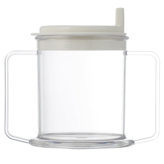 Vaso de plástico con doble asa, vaso premium para bebidas, vaso resistente y grueso