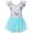 Blue Butterfly, variant on Ballet Leotard for Girls Toddler Dance Dress Outfit with Skirt Ruffle Sleeve 3-8Y
