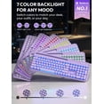 thumbnail image 3 of Wireless Keyboard and Mouse Combo, Backlit Typewriter Keyboard with Round Keys, Magnetic Wrist Rest & Phone Holder, Rechargeable 2.4GHz Set for Mac, Windows, PC – Soft Lilac, 3 of 9