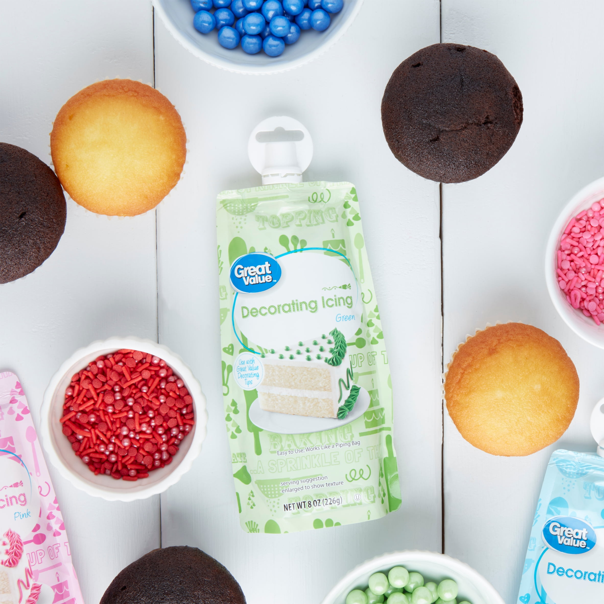 Great Value Green Decorating Icing, 8 oz