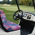 thumbnail image 3 of Yuyamidu Colorful Palm Leaves Golf Cart Backrest Bottom Seat Cover Set of 2 Tropical Golf Cart Seat Covers Soft Golf Cart Seat Cushion Fits for Club Car and More 2 Person Seats Golf Carts, 3 of 7