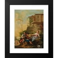thumbnail image 2 of Jean Barbault 19x24 Black Modern Framed Museum Art Print Titled - A Pastoral Scene with Two Musicians Serenading a Shepherdess, 2 of 5
