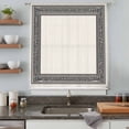 thumbnail image 5 of Black Cream Greek Key Sheer Curtains 63 Inches Long, Geometric Greece Ancient Rustic Light Filering Curtains, Breathable Simi Curtain Privacy Drapes for Living Room Bedroom Window Treatment, 5 of 9
