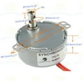 thumbnail image 2 of CHANCS TYC-50 Small Synchronous Gear Motor 110V AC 20-24RPM CW/CCW 4W Electric Motor for School Project, 2 of 6