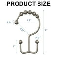 Siaomo Shower Curtain Rings Hooks, Premium Stainless Steel, Rustproof