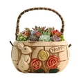 thumbnail image 1 of Creative Rabbit Shaped Breathable Plant Flowerpot Succulent Plant Flowerpot With Handle, 1 of 14
