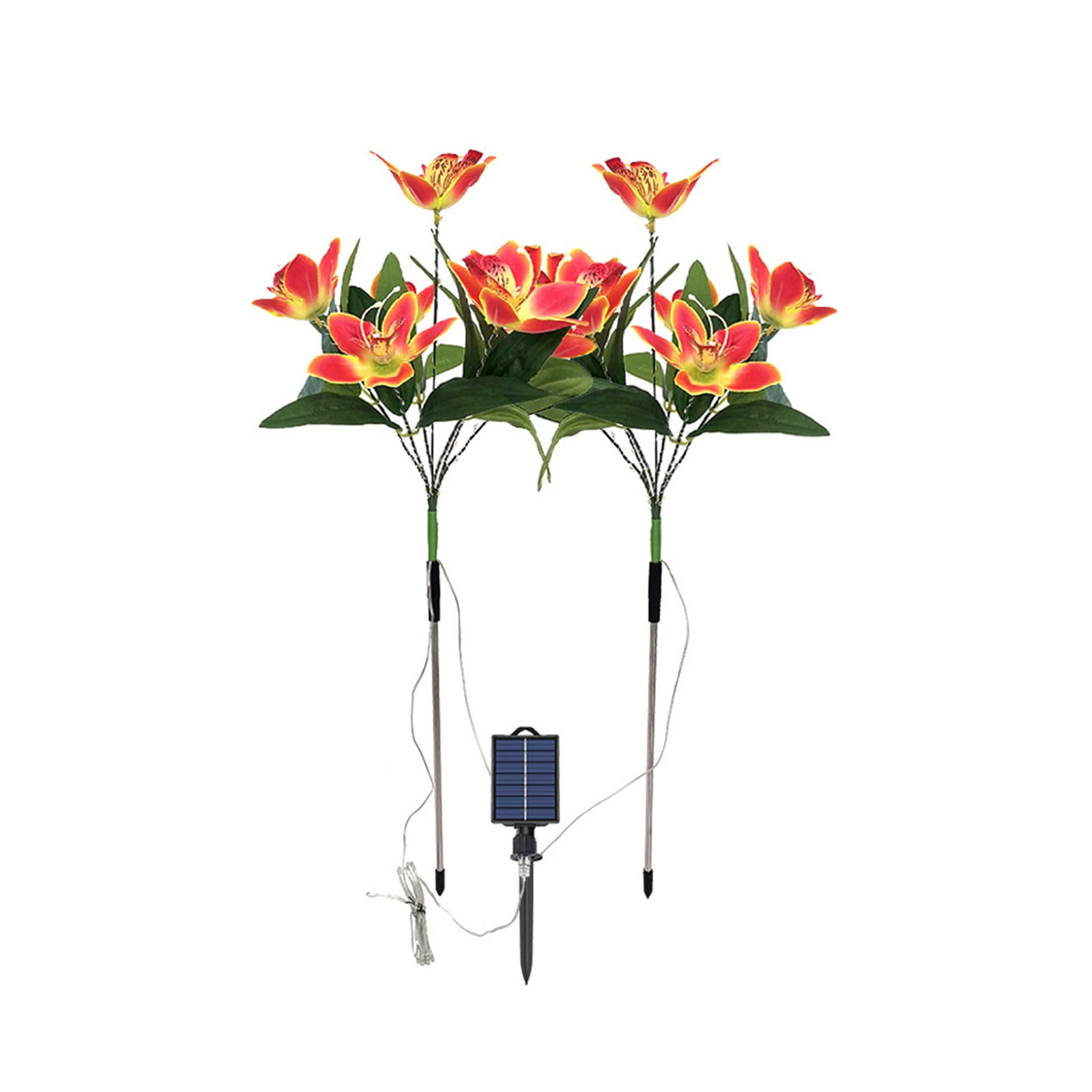 BKFYDLS Fake Flowers, Clearance Solar Flower Lights Outdoor, Solar Flowers Garden Decorative