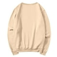 thumbnail image 4 of Lumtrix Womens Oversized Long Sleeve Sweatshirt Casual Crewneck Plain Pullover Tops 2025 Fashion Fall Clothes Y2K Hoodie Khaki XL, 4 of 6