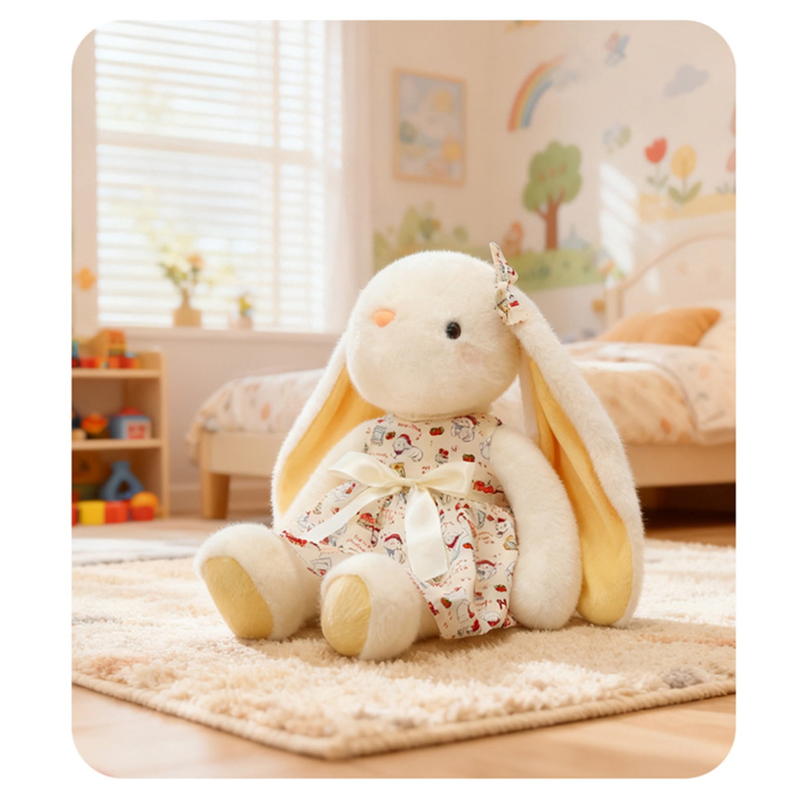 Cute Bunny Plush Toy, Soft Rabbit Doll, Cozy Plush Figure for Home Decor