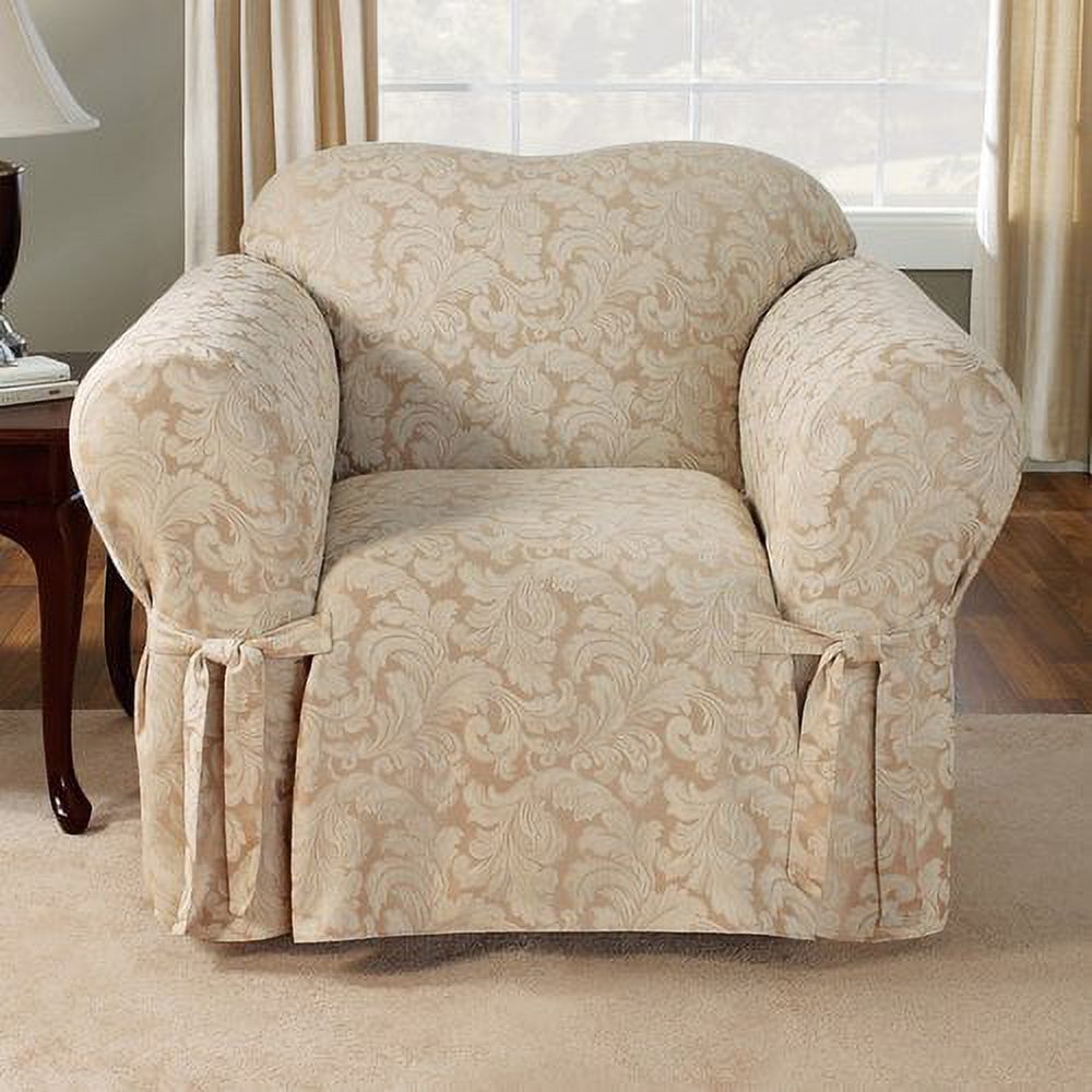 Sure Fit Scroll Brown Chair Slipcover - image 2 of 3