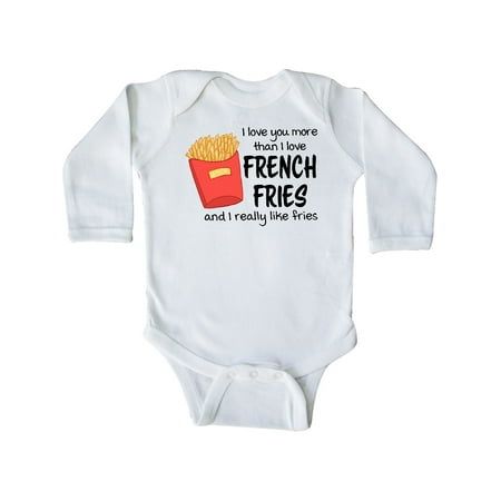 

Inktastic I Love You More Than French Fries and I Really Like Fries Gift Baby Boy or Baby Girl Long Sleeve Bodysuit