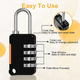 thumbnail image 2 of 2 Uds. Candado con Combinación de Números de 4 Dígitos, Candado Impermeable para Exteriores, Cerradura Codificada de Seguridad para Maletas y Equipaje, 2 of 5