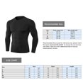 thumbnail image 2 of Camiseta deportiva para hombre, manga larga, cuello redondo, camisetas elásticas y delgadas para fit Abanopi Camisa deportiva de hombre, 2 of 7