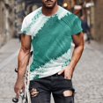 thumbnail image 5 of Afuyipoi Short Sleeve T-Shirt Mens,Comfort Crew Neck Casual Graphic Tees Green L, 5 of 6