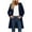Navy, variant on Wool Coats for Women Fashion Hooded Long Pea Coat Notched Lapel Collar Breasted Trench Overcoat Warm Winter Clothing