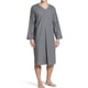 thumbnail image 2 of Men's Cotton Islamic Sleepwear V-Neck Loose Kaftan Pajamas Nightgown Gift for Dad, 2 of 5