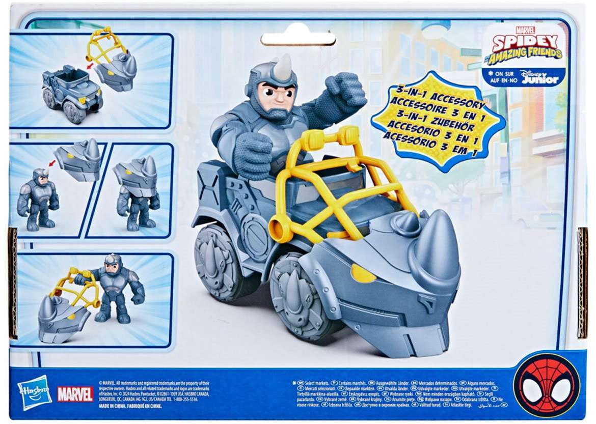 Marvel Spidey & His Amazing Friends Rhino Wrecker Vehicle & Action Figure