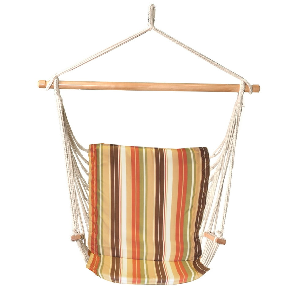 Fabric Hammock Chair w/ Armrests - Cabana Stripe - Walmart ...