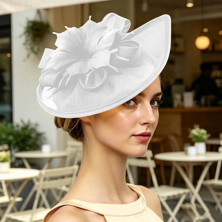 tea party hats and dresses Dress, Lightweight materials and exquisite craftsmanship create fashionable and comfortable flower derby hats for parties Multiple scenarios Women Derby Hats With Headband