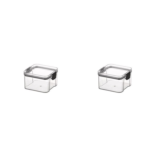 Wosthever Contenedor de almacenamiento de alimentos con tapas herméticas, dispensador de aperitivos, caja organizadora de harina para hornear, suministros 460ML 2piezas Wosthever CBP196830