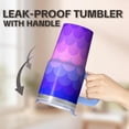 thumbnail image 5 of Insulated 20oz Stainless Steel Travel Mug with Handle, Geometric Design Double Wall Tumbler for Hot and Cold Beverages Leak-Proof, 5 of 5