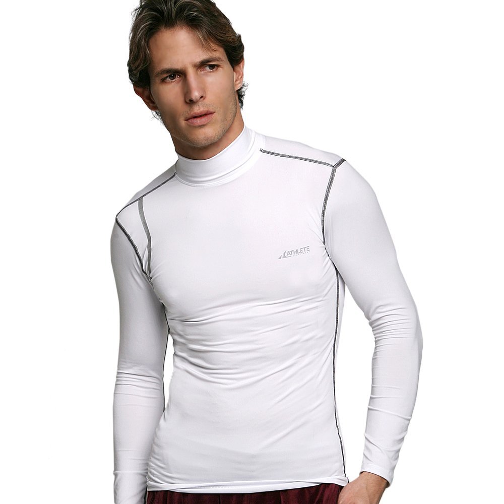 long sleeve mock neck top mens