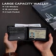 thumbnail image 5 of GASTROPOD Mens Wallet Rfid Blocking Leather Wallet for Men Bifold Wallets with 1 ID Window 16 Card Slot, 5 of 7