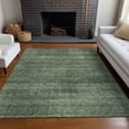 thumbnail image 5 of HomeRoots 666484 5 x 8 ft. Olive Green & Gray Striped Transitional Washable Machine Made Rectangle Area Rug with UV Protection, 5 of 9