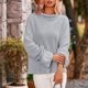 thumbnail image 2 of Gibobby Suéter de Cuello Alto para Mujer, Suéteres para mujer, de cuello alto, holgado, de punto, moderno, elegante, grueso, estilo clásico(Gris,G), 2 of 3