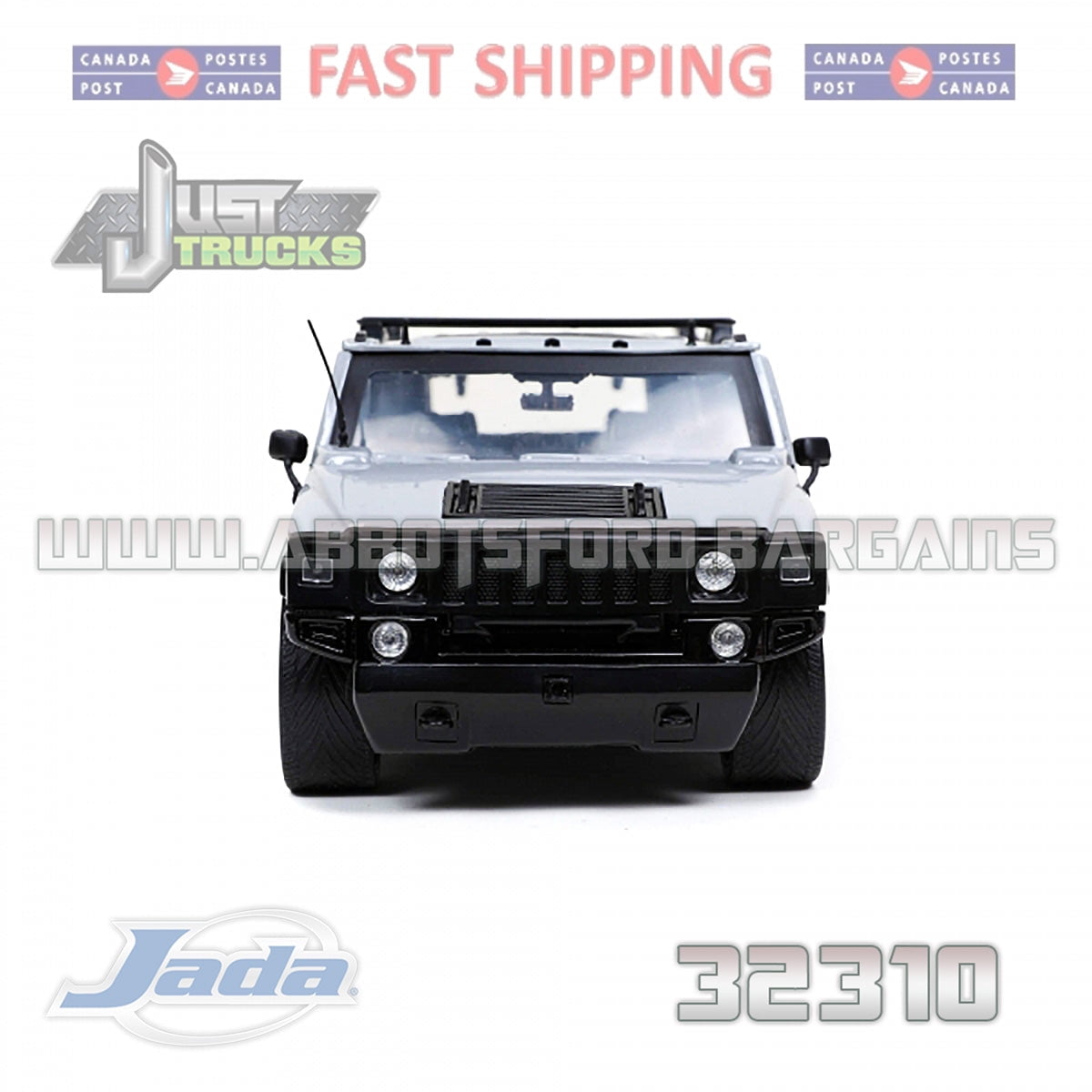 Jada 32310 Hummer H2 Gray with Extra Wheels Just Trucks Series 1