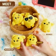 Emotional Support Pals Chickies by Relatable, 5 Chick Plush Toys with Carrying Basket, Cute Animal Plush Gift Set