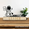 thumbnail image 5 of Craftnamesign Custom Wooden Cute Space Astronaut Desk Name Plate, Boy Rocket Metal Nameplate, 5 of 5