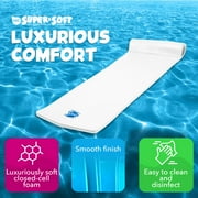 TRC Recreation Splash 1.25 Thick Foam Pool Float Lounge Mat, White
