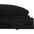 thumbnail image 2 of DNG Creations 4 Piece Sheet Set With Elastic Side Storage Pockets 100% Egyptian Cotton, 800 Thread Count 10 Inch Deep Pocket ( Solid Black - Queen ), 2 of 4