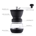 thumbnail image 2 of Washable Manual Coffee Grinder with Ceramic Burr Adjustable Grind Two Clear Glass Jars Stainless Steel Handle Built to Last Portable for Home and Camping Use, 2 of 8