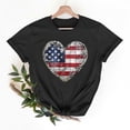 thumbnail image 5 of Goodtrade8 Short Sleeve Shirts for Women Summer Casual Pullover USA Years Anniversary Graphic Independence Day Red White and Blue July 4th Fashion Womens Shirts American Flag, 5 of 8