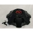 thumbnail image 3 of Fuel Matte Black with RED Emblem Wheel Center Cap Set of Four (4) 1001-63MBQ, 3 of 4