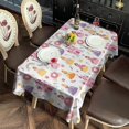 thumbnail image 2 of Colorful Princess Castle Pattern Rectangle Tablecloth 60"x120",Waterproof Polyester Rectangle Table Cloth, Wipeable Spillproof Polyester Tablecloth for Dining, Camping, Indoor and Outdoor, 2 of 6