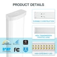 thumbnail image 3 of MW LIGHTING 2PK 4FT LED Wraparound Light Fixture, 5500 Lumens Dimmable, 3 of 7
