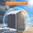 thumbnail image 4 of Patiowell 4'x6' Outdoor Storage Shed – Heavy-Duty Double-Wall Resin, Lockable Door with Window, Built-in Ventilation, Strong Floor, Quick DIY Assembly for Garden & Tool Storage, Dark Gray, 4 of 7
