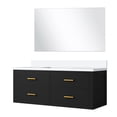 thumbnail image 2 of Black 48 in. W x 22 in. D Single Vanity / Cultured Marble Top, Mirror Included / Small Bathroom, 2 of 2