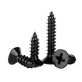 thumbnail image 1 of M4 x 35 mm 50 piezas 304 tornillos de madera avellanados cruzados de acero inoxidable tornillos autorroscantes de cabeza plana autoperforantes chapados en zinc negro, 1 of 5