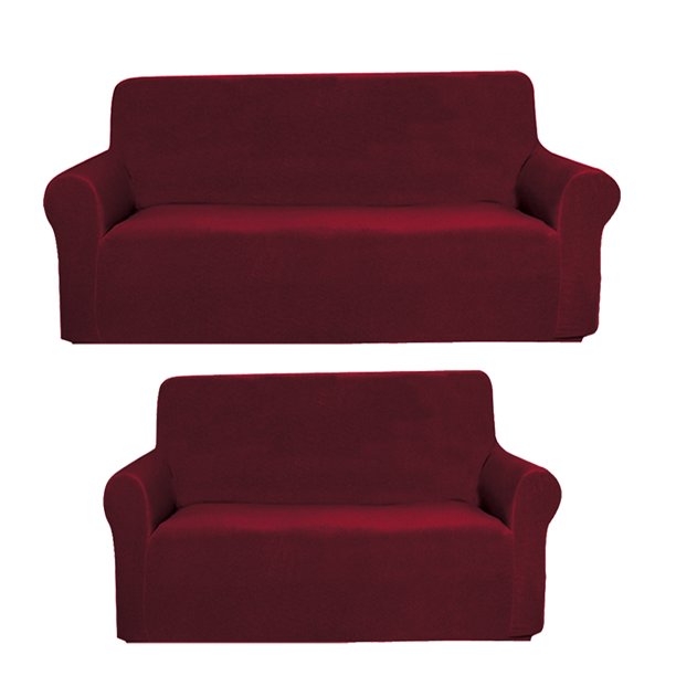 Golden Linens 2 pcs Slipcover Set for Sofa & Loveseat Stretch ((4 Way
