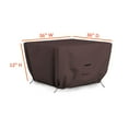 thumbnail image 5 of Covers & all Outdoor Square Fire Pit Cover, 12 Oz Waterproof, UV & Weather Resistant for Patio Lawn Garden Backyard Outside, with Drawstrings (36"L x 36"W x 12"H, Coffee), 5 of 7