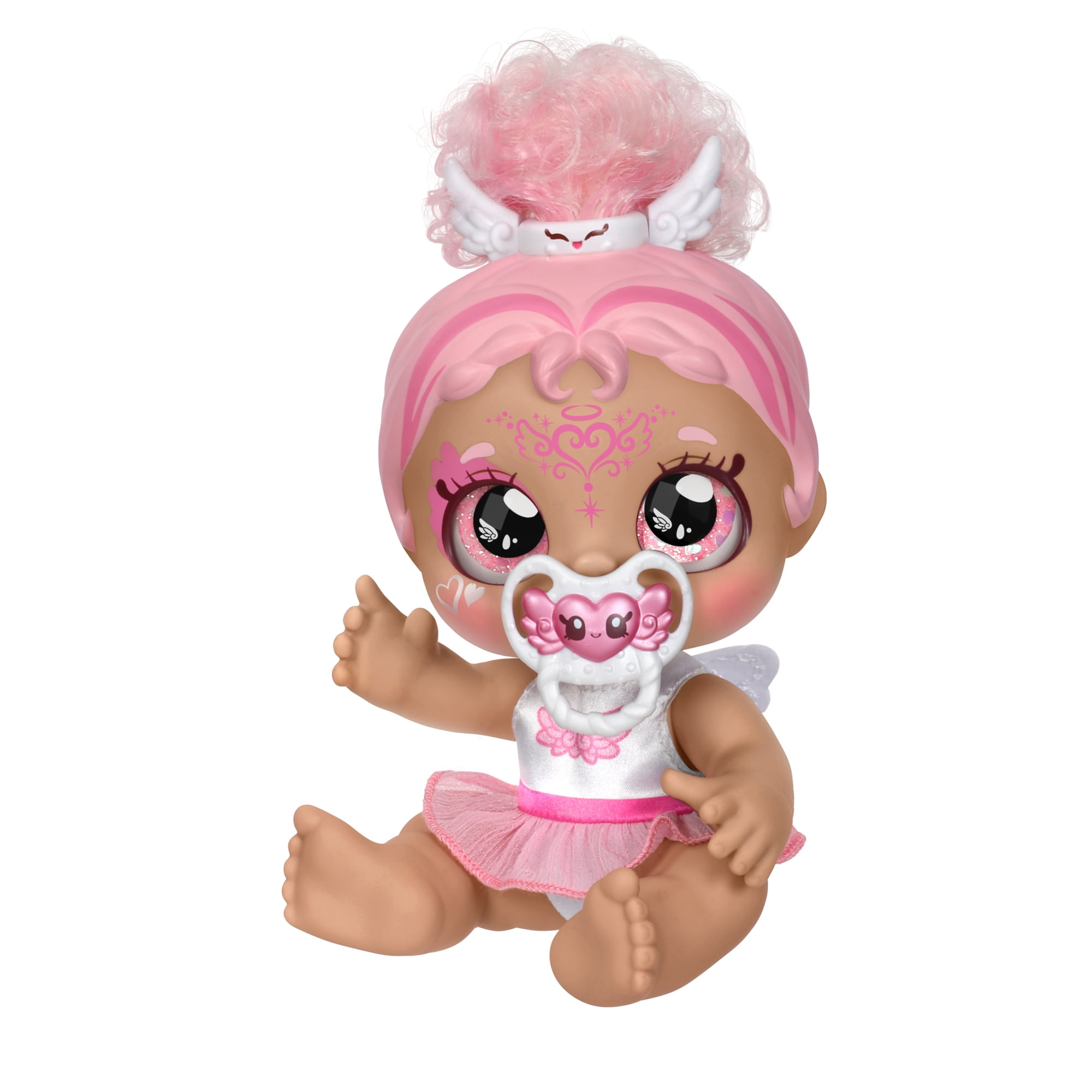 Kindi Kids Magic Baby Sister Doll Winnie Wings Angel with Face Paint Reveal, Girls,  Ages 3 +